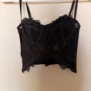 Black Lace Tank Top